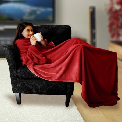 Snugs Deluxe Fleece Deken met Mouwen - Rood - 215x150 cm