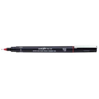 Fineliner uni-ball pin 0.3mm rood | 12 stuks
