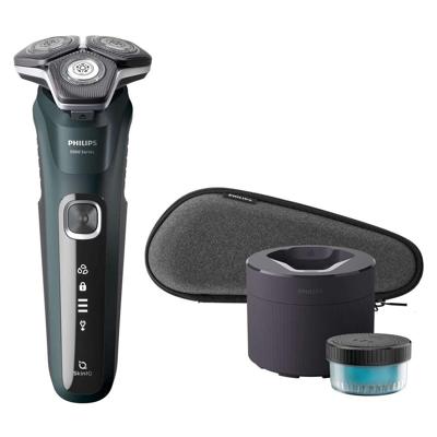 Philips SHAVER Series 5000 S5884/50 scheerapparaat Roterend scheerapparaat Trimmer Zwart, Groen
