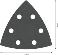 Bosch Accessories Best for Stone 2608605196 Deltaschuurpapier Met klittenband, Geperforeerd Korrelgrootte (num) 240 Hoekmaat 93 mm 5 stuk(s) - thumbnail