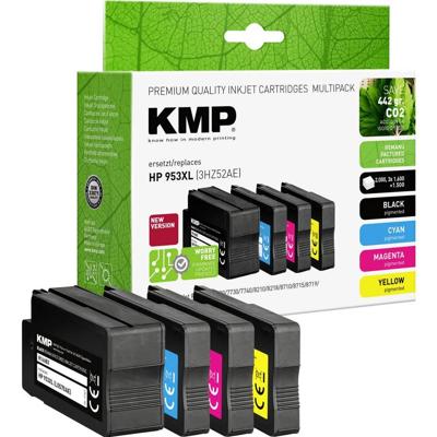 KMP Inktcartridge vervangt HP 953XL Compatibel Combipack Zwart, Cyaan, Magenta, Geel H166VX 1747,4005 KMP Inktcartridge vervangt HP 953XL Compatibel Combipack Zwart, Cyaan, Magenta, Geel H166VX 1747,4005