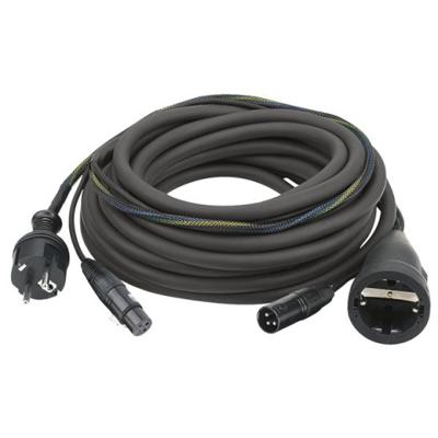 DAP DAP FP09 - Schuko/XLR F - Schuko/XLR M 20 m Audio / Power, zwarte mantel