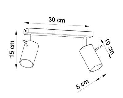 Plafondlamp BERG 2 naturel hout