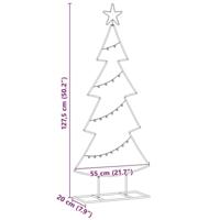 Metalen kerstboom met standaard Zwart 125 cm Staal - thumbnail