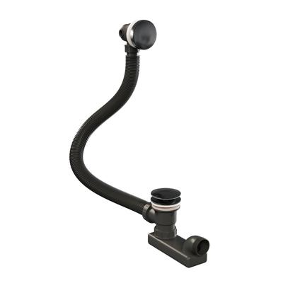 Brauer Badafvoer met Overloop - Geborsteld Gunmetal PVD