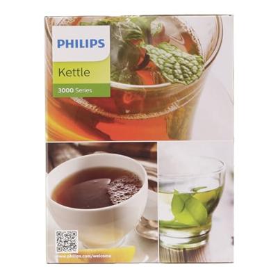 Waterkoker Philips HD9318/00 1,7 L 2200W Wit Zwart Plastic 2200 W 1,7 L - thumbnail