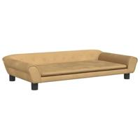 VidaXL Hondenmand 100x50x21 cm fluweel bruin - thumbnail