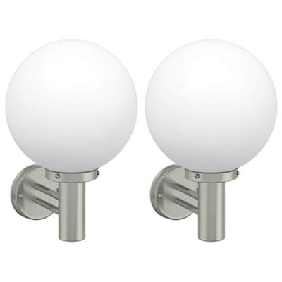 VidaXL Buiten wandlamp 2 pcs zilver 28 x 25 x 38 cm