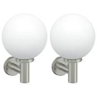 VidaXL Buiten wandlamp 2 pcs zilver 28 x 25 x 38 cm - thumbnail