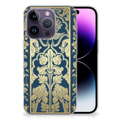 Apple iPhone 14 Pro | TPU Case | Beige Flowers