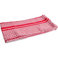 Handdoek, ft 50 x 70 cm, gewafeld, rood, pak van 3 stuks - thumbnail