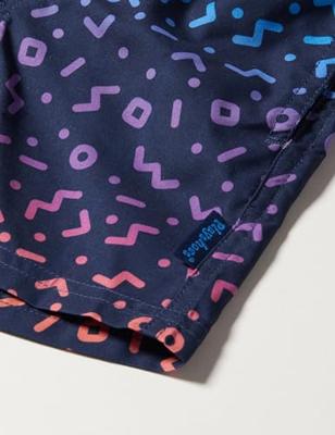 Playshoes zwemshort Allover Blauw-146-152