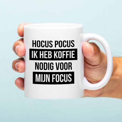 Mok Hocus pocus. Ik heb koffie nodig voor mijn focus