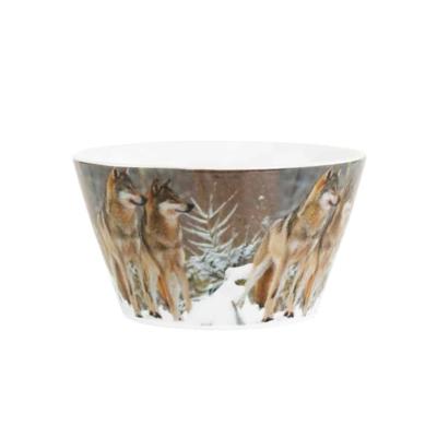 Porseleinen Schaaltje 2 Wolven (13,5 x 7,5 cm) Porseleinen Schaaltje 2 Wolven (13,5 x 7,5 cm)