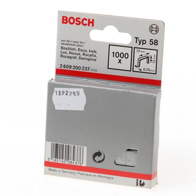 Bosch Accessories 2609200237 Nieten met fijn draad Type 58 1000 stuk(s) Afm. (l x b) 12 mm x 13 mm