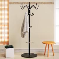 Monzana Bureaustoel - draaistoel - kruk - met - gestoffeerde - zitting - in - zwart - thumbnail