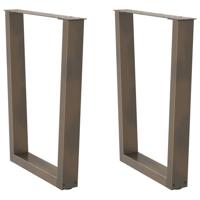 Eettafelpoten 2 st V-vormig 60x(72-73,3) cm staal naturel - thumbnail