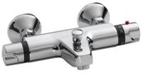 Badkraan Xellanz Universal | Opbouw | Thermostaatkraan | 2-weg | hoh 15 cm | 2-knops | Rond | Chroom - thumbnail