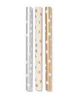 HEMA Cadeaupapier 50x200cm sterren - 3 stuks (multi) - thumbnail