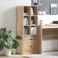 Highboard met lade Sonoma eiken 45.5 x 34 x 127 cm Bewerkt hout - thumbnail