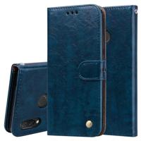 Business stijl olie Wax textuur horizontale Flip lederen case voor Huawei Nova 3i & P Smart Plus met houder & kaartsleuven & portemonnee (blauw) - thumbnail
