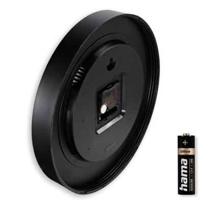 Hama Wandklok Santorini Tikt Niet + Thermo-Hygrometer 30 cm Zwart/Wit Hama Wandklok Santorini Tikt Niet + Thermo-Hygrometer 30 cm Zwart/Wit