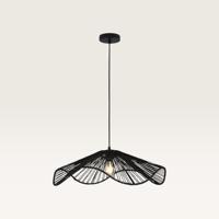 Hanglamp Avanta nero l - Zwarte lamp van gevlochten papieren koord - Zonder lichtbron en voor binnen - thumbnail