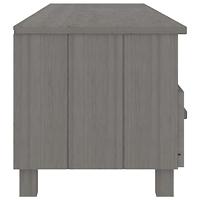 Tv-meubel 158x40x40 cm massief grenenhout lichtgrijs - thumbnail