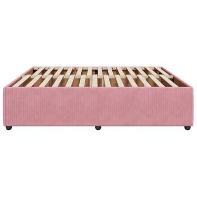 Bedframe fluweel roze 200x200 cm Bedframe fluweel roze 200x200 cm