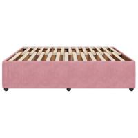 Bedframe fluweel roze 200x200 cm - thumbnail