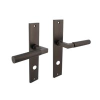 Deurkruk Baustil op langschild 245x45mm rondcilindergat 78mm antraciet-grijs - thumbnail