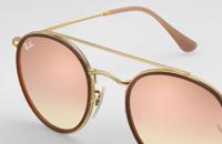 Ray-Ban ROUND DOUBLE BRIDGE zonnebril Rond - thumbnail