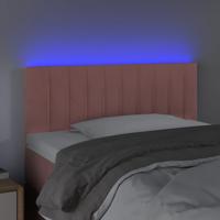Hoofdbord LED 90x5x78/88 cm fluweel roze - thumbnail
