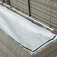 Tuinbox 200x50x60 cm poly rattan grijs - thumbnail