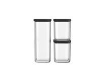 Starterset bewaardoos Modula 3-delig zwart Mepal - Mepal - thumbnail