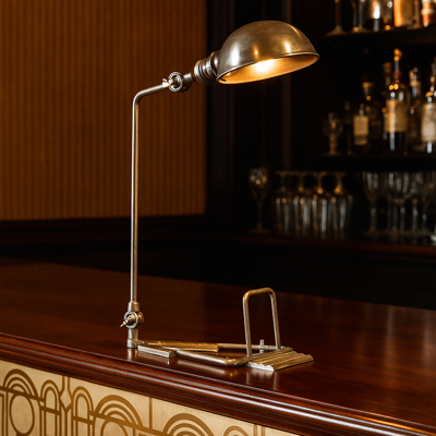 Tafellamp Harvard Antiek Zilver Tafellamp Harvard Antiek Zilver