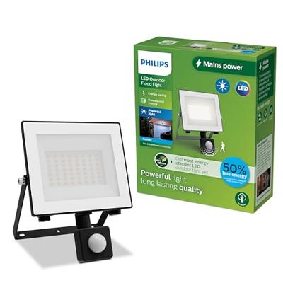 Philips LED Lois 929004643301 LED-buitenschijnwerper met bewegingsmelder 14 W Lichtkleur (naam): Koudwit Philips LED Lois 929004643301 LED-buitenschijnwerper met bewegingsmelder 14 W Lichtkleur (naam): Koudwit