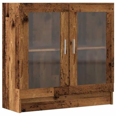 Boekenkast 82,5x30,5x80 cm bewerkt hout oud houtkleurig