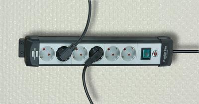 Brennenstuhl Premium-Line stekkerdoos 8-voudig zwart/lichtgrijs 3m H05VV-F 3G1,5 - 1951580100