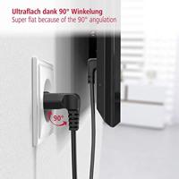 Hama Euro-netsnoer Voor Sonos PLAY:1/PLAY:5 Aan Beide Zijden Haaks 3 M Zwart - thumbnail