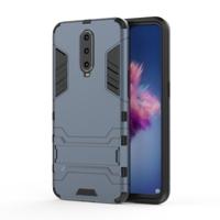 Schokbestendige PC + TPU Case voor OPPO R17 Pro met houder (marineblauw) - thumbnail