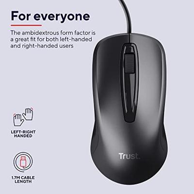 Trust Carve Bekabelde optische muis Muis Zwart - thumbnail