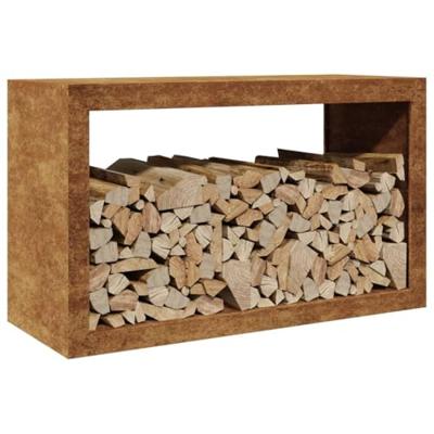 VidaXL Brandhoutrek 100x40x60 cm weervast staal
