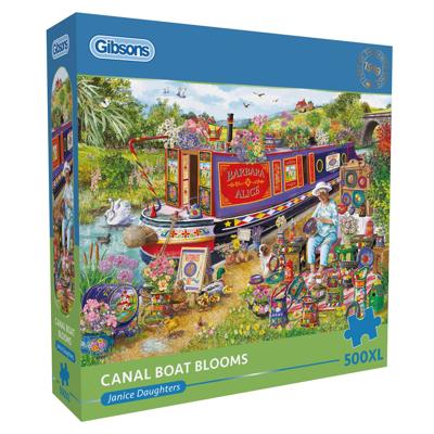 Canal Boat Blooms Puzzel 500XL Stukjes