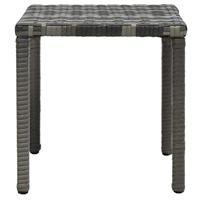 Ligbedden met tafel poly rattan antraciet - thumbnail