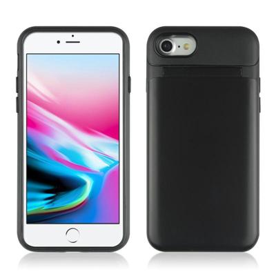 Voor iPhone 8 & 7 TPU + PC multifunctionele beschermende Case met houder & kaart sleuf & spiegel (zwart) Voor iPhone 8 & 7 TPU + PC multifunctionele beschermende Case met houder & kaart sleuf & spiegel (zwart)