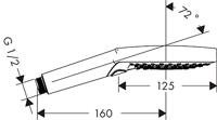 Hansgrohe Raindance select s120 handdouche 3jet met ecosmart chroom 26531000 - thumbnail