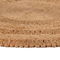VidaXL Tapijt rond 150 cm gevlochten jute - thumbnail