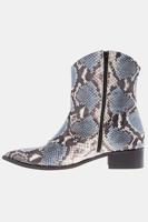 Ulla Popken laarsjes, leer met slangendessin, voor puntig toelopend - Grote Maten - thumbnail