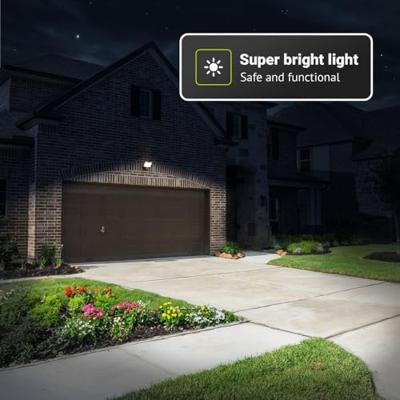 Londen - LED Wandlamp met sensor - 30 Watt 2500 Lumen - Bewegingssensor en schemerschakelaar - 3000K warm wit licht - Zwart